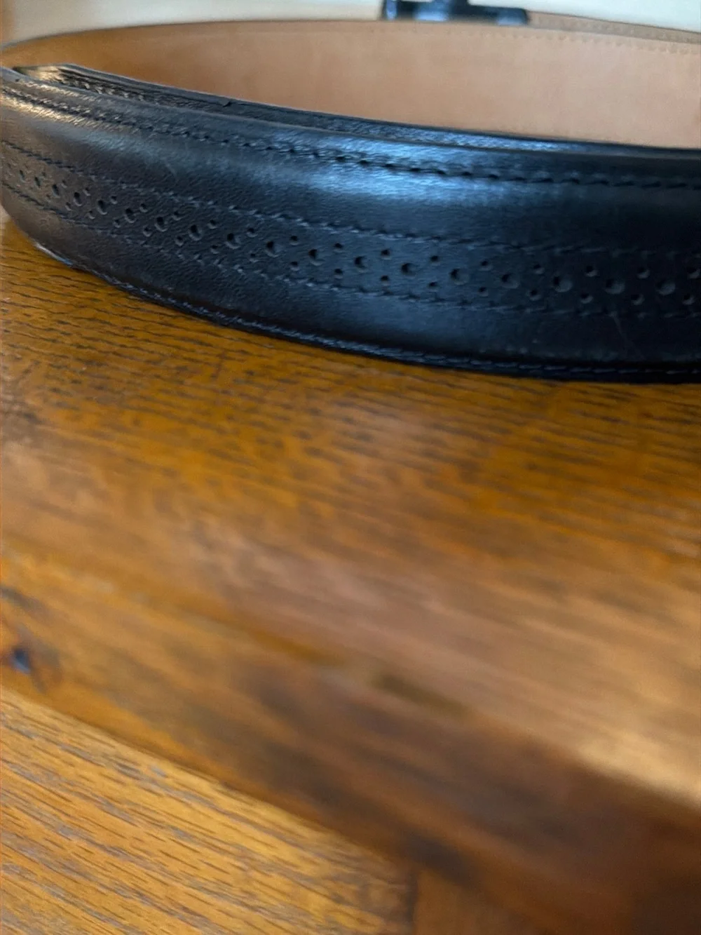 Allen Edmonds State Street European Calfskin Black Leather Dress Belt Men's 42
